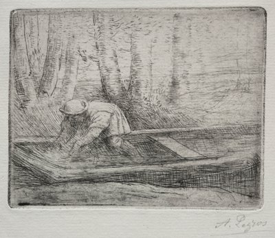 Man in a Punt. av Alphonse Legros