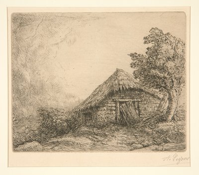 Stuga på en kulle av Alphonse Legros