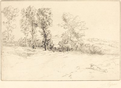 Meadow in Sunshine (Le pre ensoleille) av Alphonse Legros