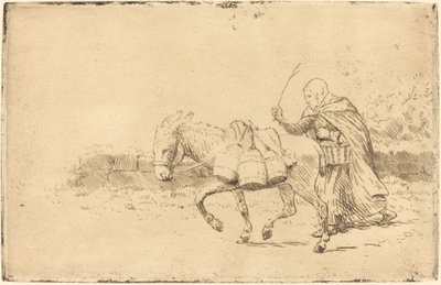 Milkmaid of Boulogne, 1:a plattan Laitiere a Boulogne. av Alphonse Legros