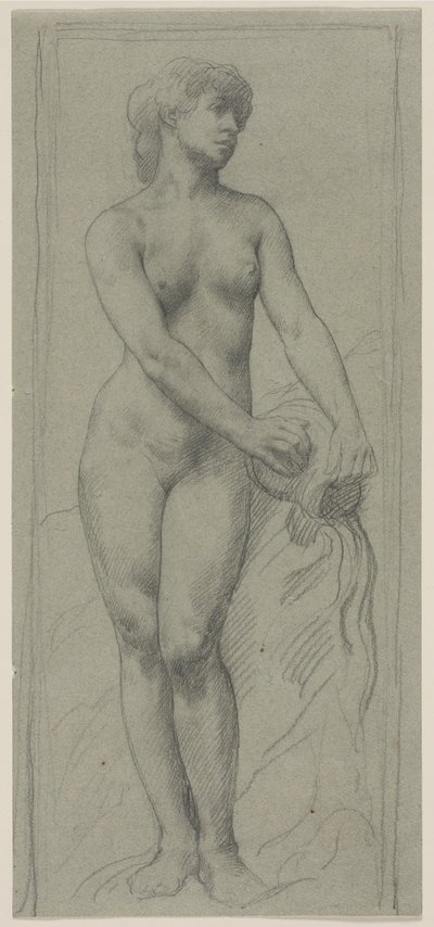 Naken kvinna. av Alphonse Legros