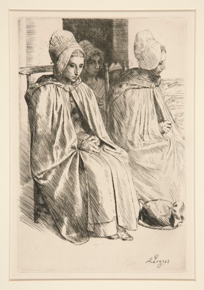 Paysannes des Environe de Boulogne (Bondkvinnor i kvarteret Boulogne) av Alphonse Legros