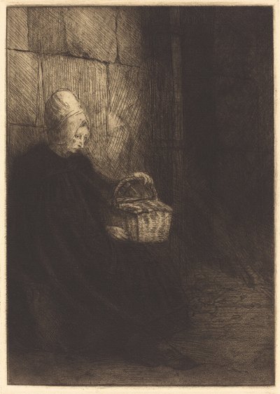 Bondekvinna i Boulogne av Alphonse Legros