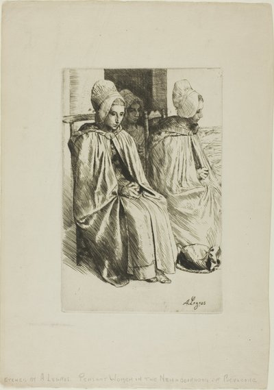 Bondekvinnor från närheten av Boulogne av Alphonse Legros