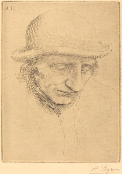 Bonde i en rund hatt av Alphonse Legros