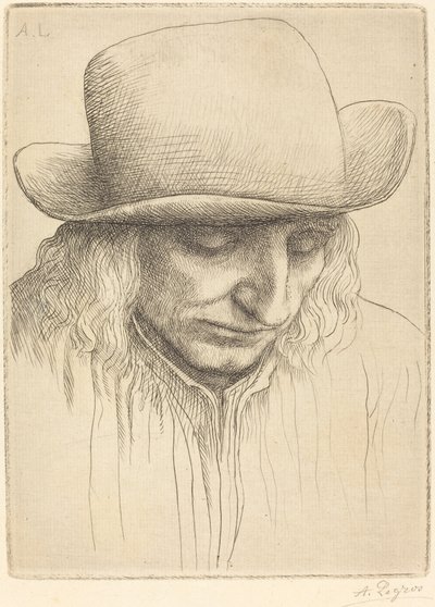 Bonde i en rund hatt av Alphonse Legros