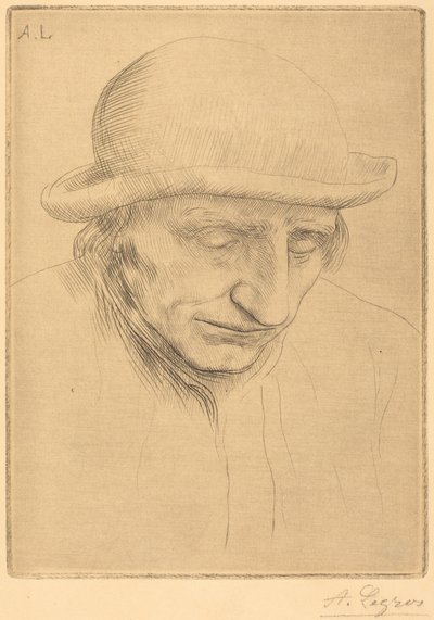 Bonde med rund hatt (Peasant in a Round Hat) av Alphonse Legros