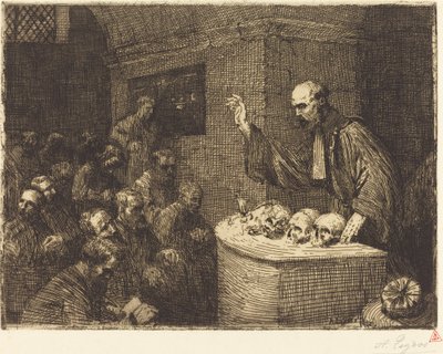 Frenologikurs, andra plattan Frenologikursen, 1906. av Alphonse Legros