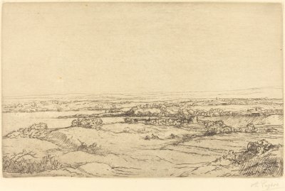 Slätt nära en sjö av Alphonse Legros