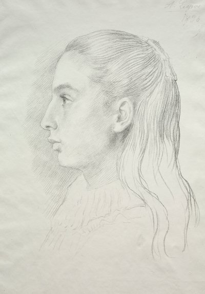 Porträtt av fröken Nora E. Legros av Alphonse Legros