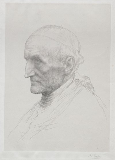 Porträtt av kardinal Manning (andra plattan) av Alphonse Legros
