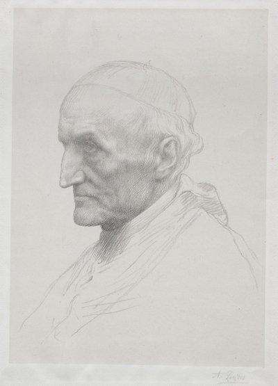 Porträtt av kardinal Manning 2:a plattan. av Alphonse Legros