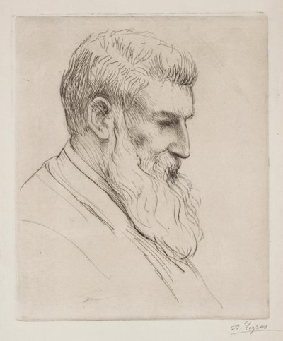 Porträtt av Craibe Angus. av Alphonse Legros