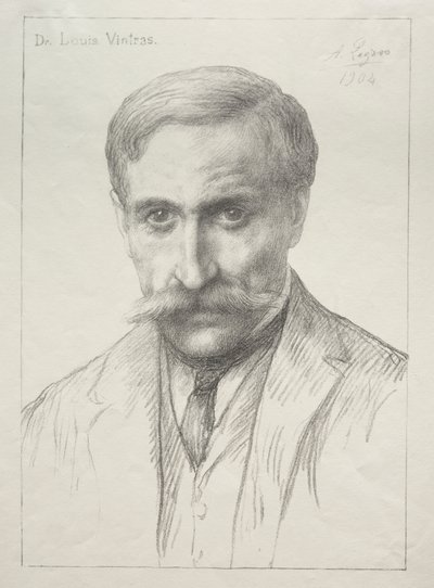 Porträtt av Dr Louis Vintras av Alphonse Legros