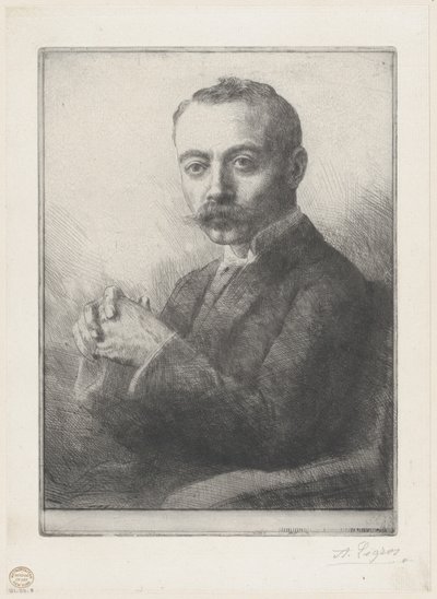 Porträtt av Edward D. Adams, 1892. av Alphonse Legros