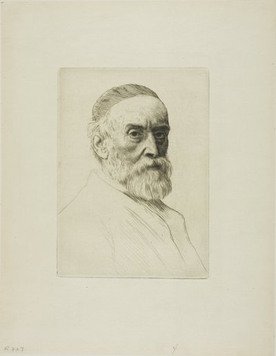 Porträtt av G. F. Watts, R.A. av Alphonse Legros