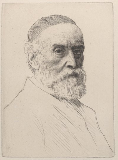 Porträtt av George Frederic Watts, 1879. av Alphonse Legros