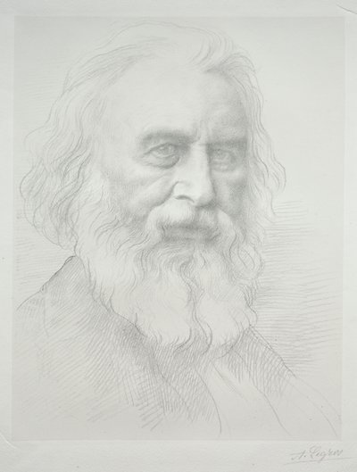 Porträtt av Henry Wadsworth Longfellow (andra plattan) av Alphonse Legros