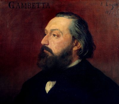Porträtt av Leon Gambetta (1838-1882), fransk politiker. Målning av Alphonse Legros (1837-1911) från 1875. Orsay Museum. av Alphonse Legros