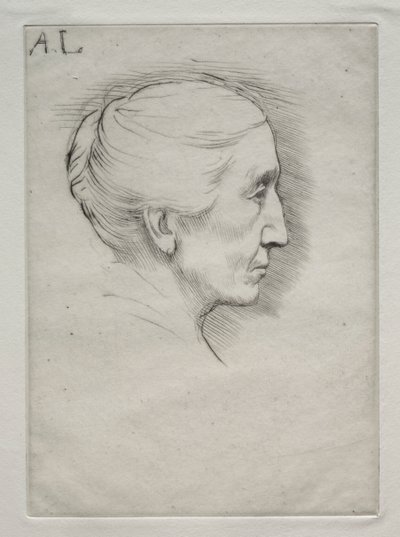 Porträtt av Mme. Emily Hughes (1:a plattan) av Alphonse Legros