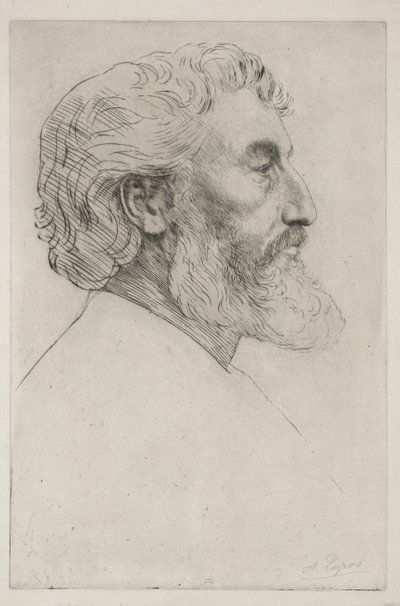 Porträtt av Sir Frederick Leighton (första plattan) av Alphonse Legros