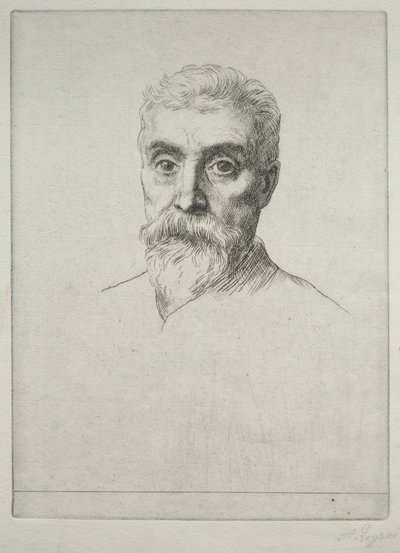 Porträtt av Sir Hiram S. Maxim. av Alphonse Legros