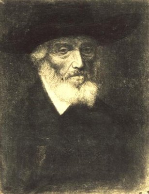Porträtt av Thomas Carlyle (etsning) av Alphonse Legros