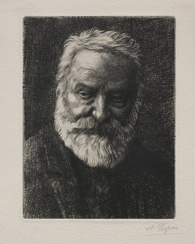 Porträtt av Victor Hugo (2:a tavlan) av Alphonse Legros