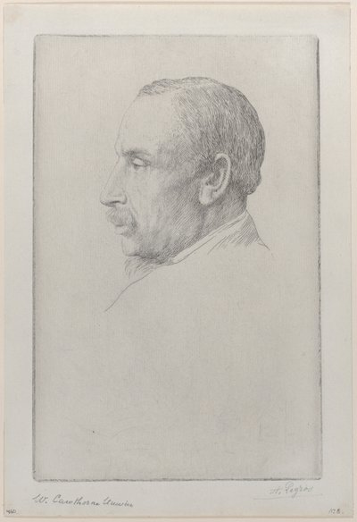 Porträtt av William Cawthorne Unwin, 1892. av Alphonse Legros