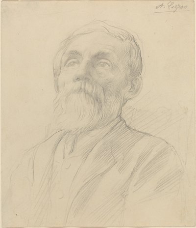 Porträtt av en gammal man. av Alphonse Legros
