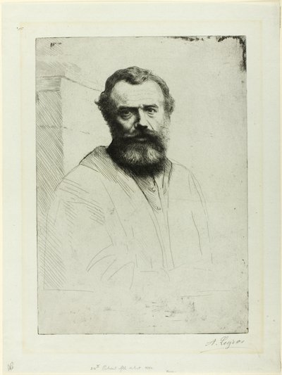 Porträtt av konstnären av Alphonse Legros