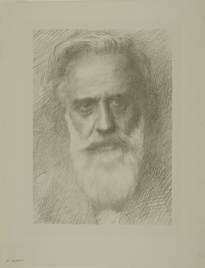 Porträtt av konstnären, åttonde plattan av Alphonse Legros