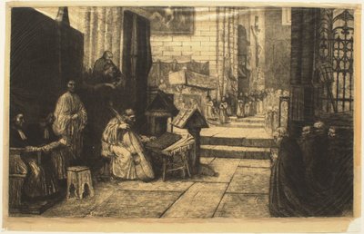 Procession i en spansk kyrka av Alphonse Legros