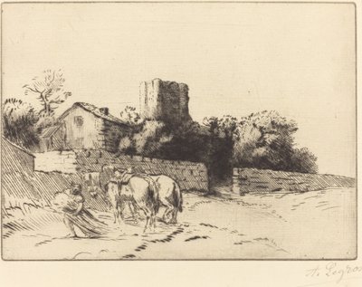 Prästgårdsmur (Le mur du presbytere) av Alphonse Legros