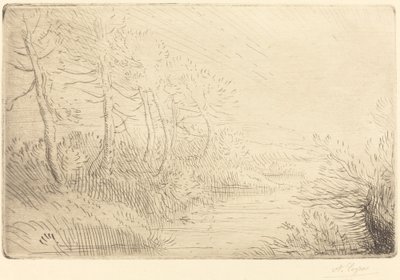 Flodstrand (Bord de la riviere) av Alphonse Legros