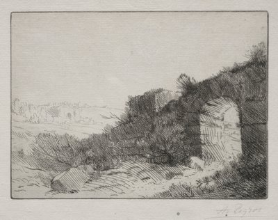 romerska ruiner. av Alphonse Legros