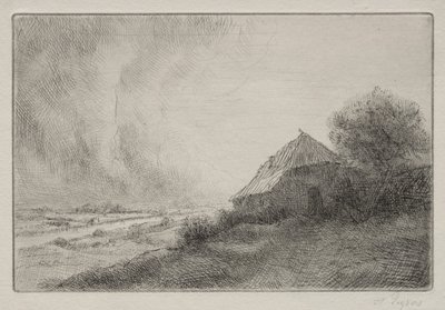 Förstört hus på en sluttning av Alphonse Legros