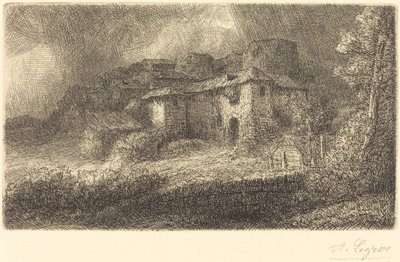 Ruinerna av ett slott av Alphonse Legros