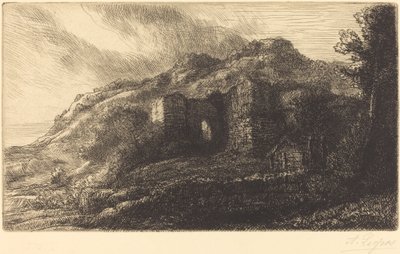 Ruinerna av ett slott Ruinerna av slottet. av Alphonse Legros