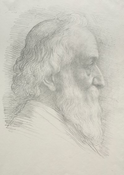 Självporträtt 10:e plattan. av Alphonse Legros
