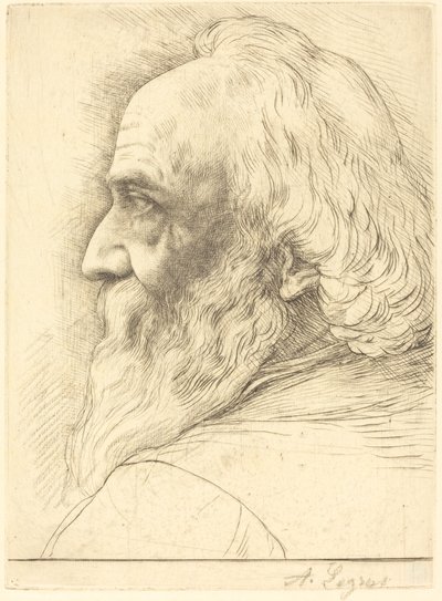 Självporträtt, 12:e plattan. av Alphonse Legros