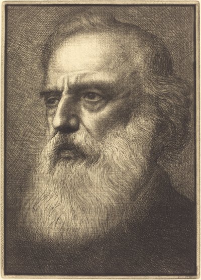 Självporträtt, 4:e plattan av Alphonse Legros