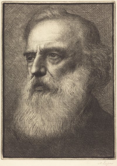 Självporträtt, 4:e plåten av Alphonse Legros