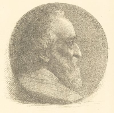 Självporträtt, Medaljong, nr 1, 9:e plattan av Alphonse Legros