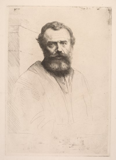 Självporträtt tredje plattan. av Alphonse Legros