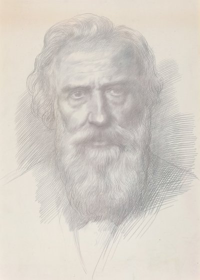 Självporträtt, ca. 1895. av Alphonse Legros