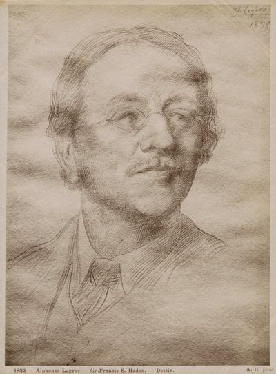 Sir Francis Seymour Haden Junior, 1895 (guldspets på papper) (se även 414598) av Alphonse Legros