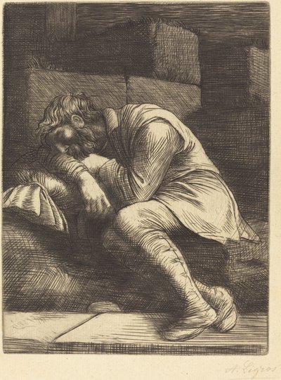 Sovande tiggare av Alphonse Legros