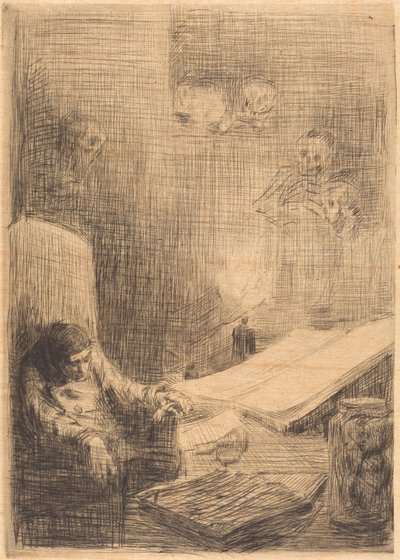 Sovande lärd av Alphonse Legros