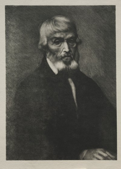 Litet porträtt av Thomas Carlyle av Alphonse Legros